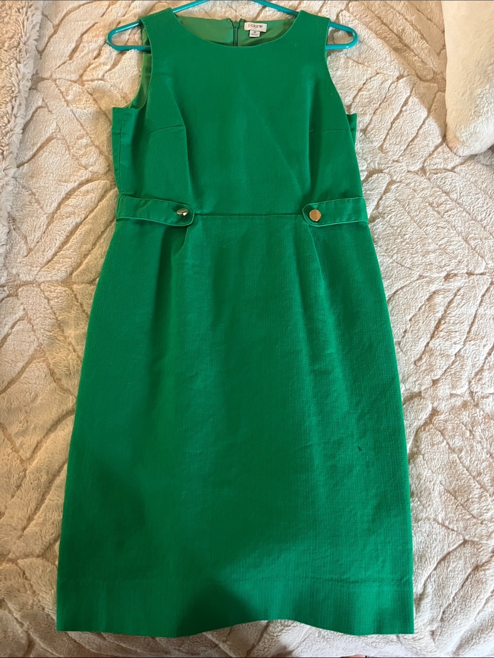 J. Crew Emerald Green Sleeveless Sheath Dress